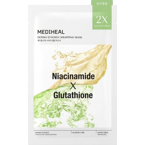 Derma Synergy Wrapping Sheet Mask Niacinamide X Glutathione Blemish Masca de fata 25 ml