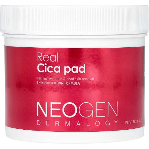 NEOGEN Dermalogy Real Cica Pad, 150 ml - Exfoliant formulat cu extract de Centella asiatica si acid hialuronic, care contribuie la calmarea si netezirea pielii fara a provoca iritatii si la mentinerea echilibrului pielii