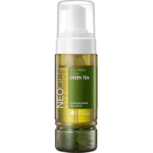 NEOGEN Dermalogy Real Fresh Foam, 160 gr - Spuma de curatare formulata cu extract de ceai verde fermentat, potrivita pentru pielea grasa, mixta sau cu tendinte acneice, care contribuie la indepartarea impuritatilor de pe piele si la mentinerea uleiurilor naturale ale pielii