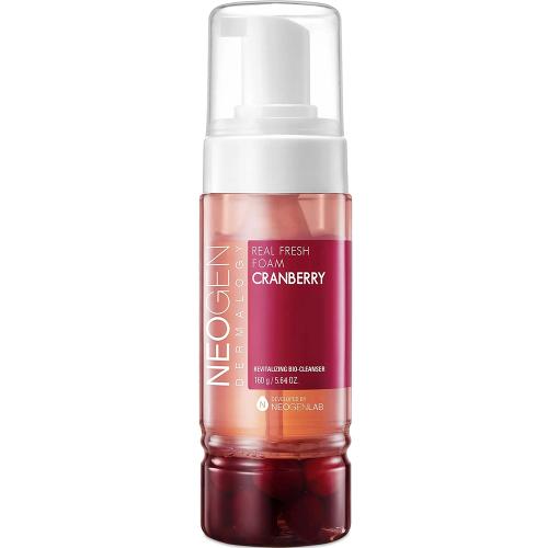 NEOGEN Dermalogy Real Fresh Foam, 160 gr - Spuma de curatare formulata cu extract de merisoare si apa de fructe de merisor, care contribuie la indepartarea impuritatilor de pe piele si la mentinerea uleiurilor naturale ale pielii