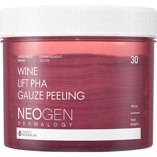 NEOGEN Dermalogy Wine Lift PHA Gauze Peeling, 190 ml - Exfoliant formulat cu PHA si AHA, care contribuie la indepartarea celulelor moarte si impuritatilor