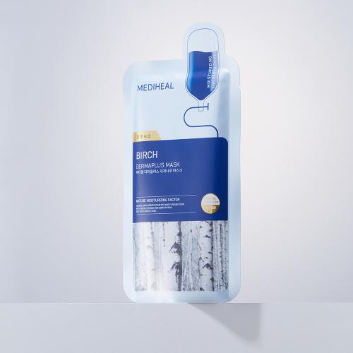 MEDIHEAL Dermaplus Birch Sheet Mask - masca de fata tip servetel formulata cu seva de mesteacan si acid hialuronic, care contribuie la hidratarea pielii si la metinerea confortului cutanat - 22 ml