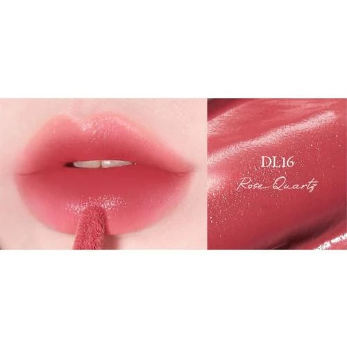 BLACK ROUGE Double Layer Over Velvet Luciu de Buze DL16 Rose Quartz - Ruj Hidratant Rezistent cu Efect Catifelat, 4g