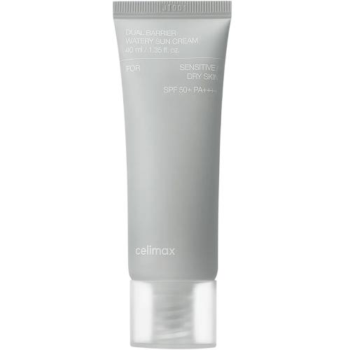 CELIMAX Dual Barrier Watery Sun Cream SPF 50+ PA++++, 40 ml - crema de fata formulata cu zinc oxide si ceramide, care contribuie la protectia UV si la mentinerea confortului pielii sensibile