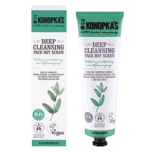 DR. KONOPKA'S LITTLE HERBAL COMPANY Deep Cleansing Exfoliant Facial - Curatare Profunda si Tonifiere cu Ghimbir si Salvie, 75 ml