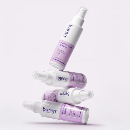 BAREN Foot Exfoliant Softener, 100 ml - exfoliant de picioare formulat cu uree si acizi AHA, care contribuie la indepartarea calusurilor si a pielii ingrosate in cateva minute si la metinerea hidratarii pentru zonele uscate, aspre sau predispuse la ingrosare