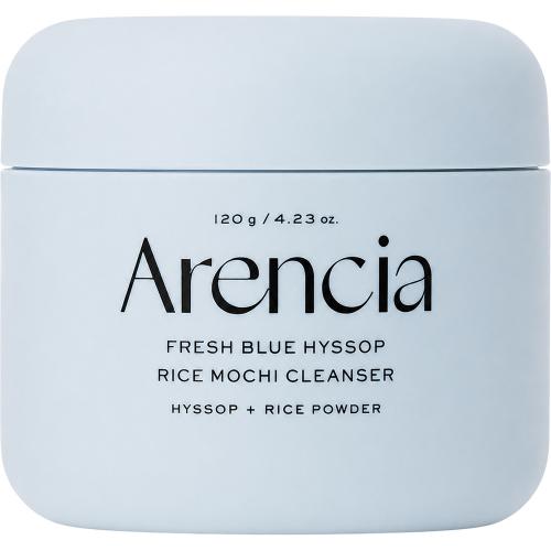 ARENCIA Fresh Blue Hyssop Rice Mochi Cleanser 120 gr - balsam de curatare formulat cu pudra de orez si kaolin, care contribuie la indepartarea excesului de sebum, impuritatilor si acumularilor zilnice fara senzatie de uscaciune