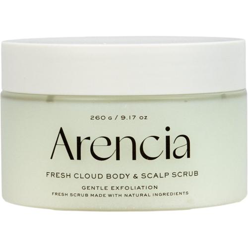 ARENCIA Fresh Cloud Body and Scalp Scrub Geranium and Primrose, 260 gr - exfoliant de corp formulat cu sare frantuzeasca si uleiuri vegetale, care contribuie la exfolierea delicata si la mentinerea confortului pielii