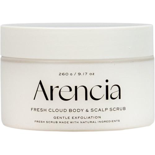 ARENCIA Fresh Cloud Body and Scalp Scrub White Tea and Neroil 260 gr - exfoliant de corp formulat cu sare frantuzeasca si uleiuri vegetale, care contribuie la exfolierea delicata si la mentinerea confortului dupa clatire