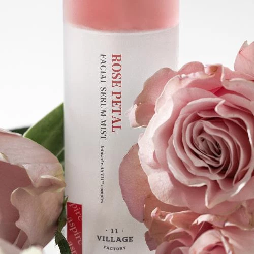 VILLAGE 11 FACTORY Fresh Dewy Ser Facial Spray Rose Petal - Hidratare Intensiva si Calmare Ten Sensibil, 100 ml