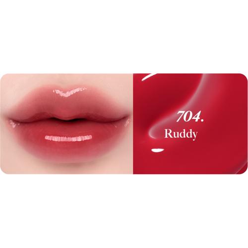 LAKA Fruity Lip Glotioner - luciu de buze formulat cu ulei din seminte de zmeura si mentol, care contribuie la hidratarea buzelor si la metinerea confortului - 10 ml - 704 Ruddy