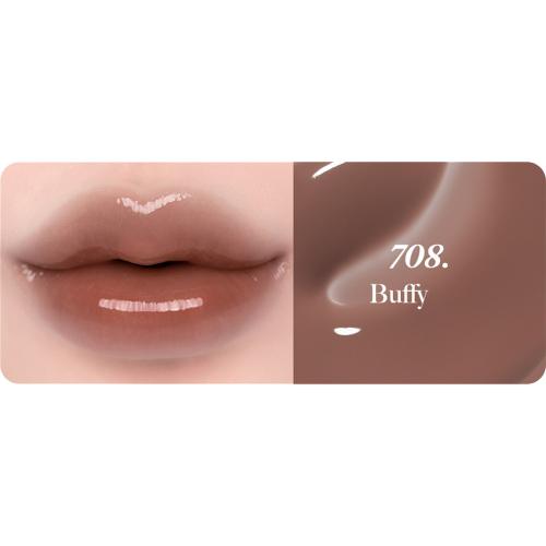 LAKA Fruity Lip Glotioner - luciu de buze formulat cu ulei din seminte de zmeura si mentol, care contribuie la hidratarea buzelor si la metinerea confortului la aplicare - 10 ml - 708 Buffy