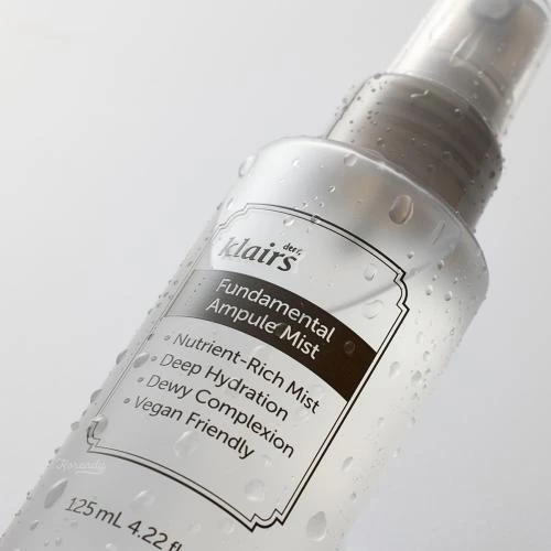 ​Dear, Klairs Fundamental Ampule Mist – Toner facial hidratant cu 82% apă de ceai verde Jeju 125 ml​