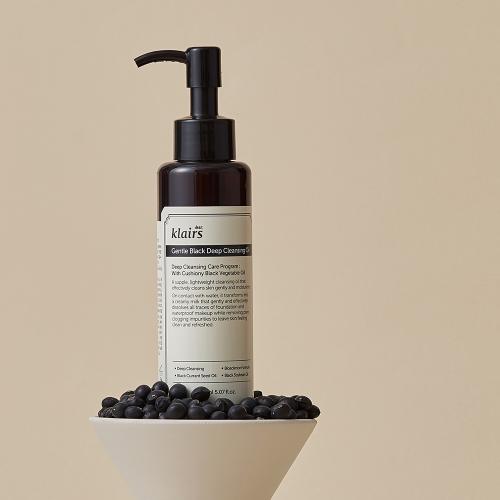 Dear Klairs Gentle Black Ulei de Curatare pentru Ten Gentle Black - Curatare Profunda si Calmanta pentru Sebum si Machiaj, 150 ml