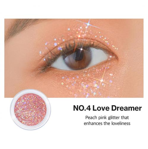 UNLEASHIA Get Loose Glitter Gel Mini Fard de pleoape No.4 Love Dreamer - stralucire si rezistenta, 4 gr