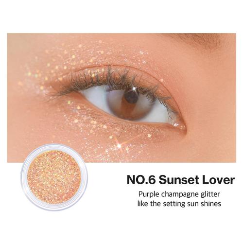 UNLEASHIA Get Loose Glitter Gel Mini Fard de pleoape No. 6 Sunset Lover - stralucire si rezistenta, 4 gr