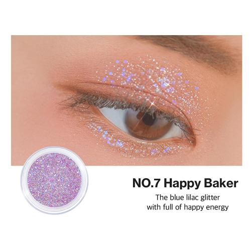 UNLEASHIA Get Loose Glitter Gel Mini fard de pleoape No. 7 Happy Baker - stralucire si rezistenta, 4 gr