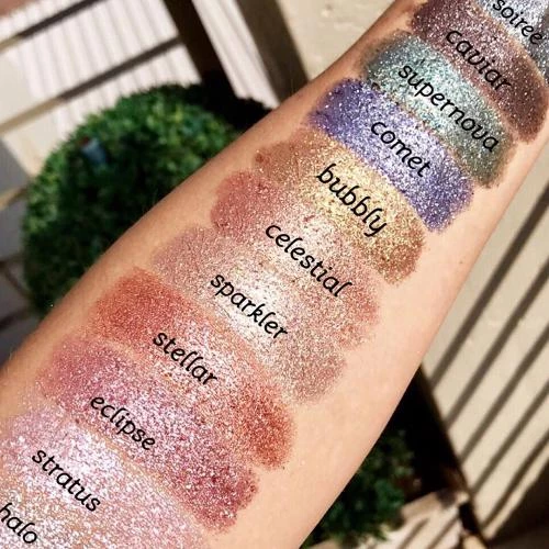 Bodyography Glitter Pigment – Fard de Pleoape cu Strălucire Celestială, Nuanța Celestial | Machiaj Profesional USA