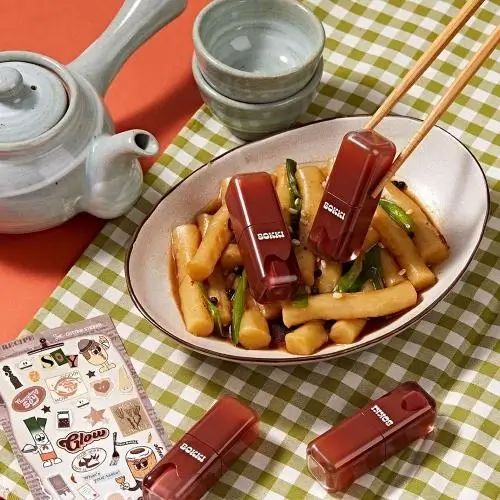 BLACK ROUGE Glow Bokki Tint Ruj Lichid GB11 Mauve Brick - Luciu Intens si Hidratare de Lunga Durata, 4.5g