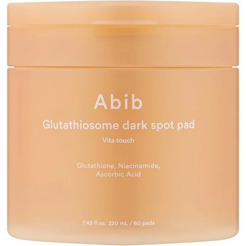 ABIB Glutathiosome Dark Spot Pad Vita Touch Toner de fata - luminozitate si hidratare, 60 buc