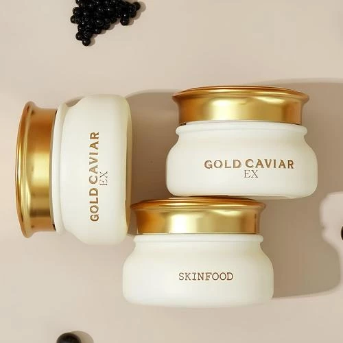 Cremă de față Skinfood Gold Caviar EX - Hidratare luxoasă cu extract de caviar și aur, 50 ml