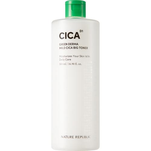 NATURE REPUBLIC Green Derma Mild Cica Big Toner Toner de fata calmant 500 ml