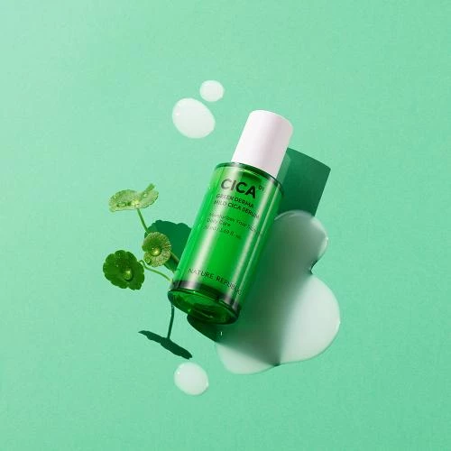 NATURE REPUBLIC Green Derma Ser hidratant regenerant Mild Cica - Calmare si reparare pentru piele sensibila, 50 ml