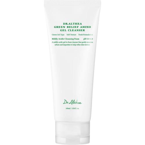 Dr. Althea Green Relief Amino Gel Cleanser - gel de curatare formulat cu acid hialuronic si betaina, care contribuie la curatarea profunda si la metinerea echilibrului natural al pielii - 100 ml