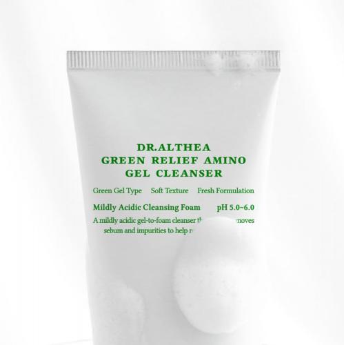 Dr. Althea Green Relief Amino Gel Cleanser - gel de curatare formulat cu acid hialuronic si betaina, care contribuie la curatarea profunda si la metinerea echilibrului natural al pielii - 100 ml