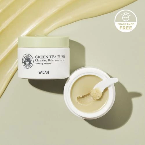 YADAH Green Tea Balsam Demachiant Ten Sensibil - Curatare Profunda si Calmanta cu Ceai Verde, 100 ml