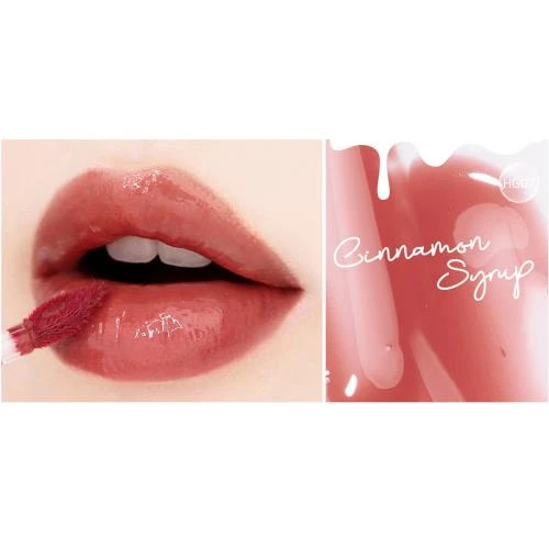 BLACK ROUGE Half N Half Water Glow Ruj Lichid HG07 Cinnamon Syrup - Hidratare Intensa si Volum Lucios, 4.5g