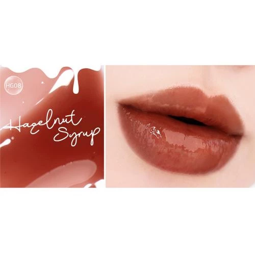 BLACK ROUGE Half N Half Water Glow Ruj Lichid HG08 Hazelnut Syrup - hidratare intensa si volum imediat, textura lejera si luciu radiant, 4.5ml