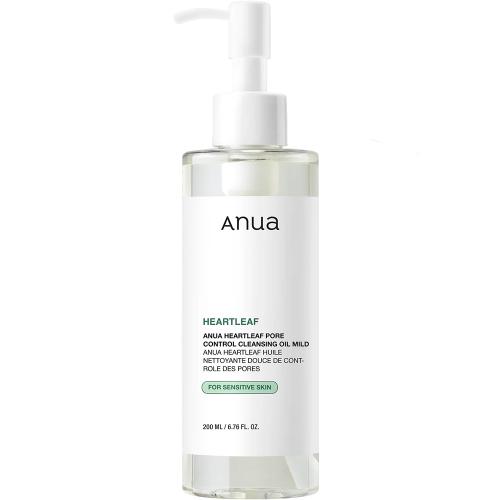 ANUA Heartleaf Pore Control Cleansing Oil Mild, , 200 ml - ulei de curatare formulat cu extract de heartleaf si vitamina E, care contribuie la indepartarea machiajului, a SPF-ului si a impuritatilor si la metinerea confortului pielii dupa utilizare
