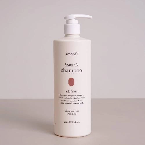 SIMPLYO Heavenly Sampon hranitor pentru par uscat si deteriorat Wild Flower - reparare intensa si hidratare naturala, 500 ml