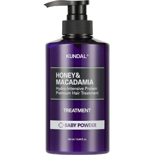 KUNDAL Honey si Macadamia Protein Treatment Masca de Par Baby Powder - hidratare si reparare, 500 ml