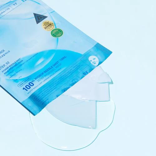 VT COSMETICS Hydrop Reedle Shot 100hL 2 Step Hydrogel Mask Masca de fata - hidratare si elasticitate, 33 gr + 1.5 gr