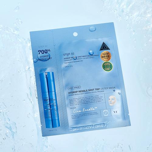 VT COSMETICS Hydrop Reedle Shot 700hl 2 Step Sheet Mask Masca de fata - hidratare si calmare, 27 gr