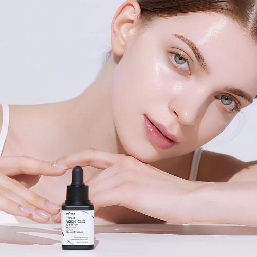 ISNTREE Hyper Acid4 Ser Exfoliant Intens 30 AHA BHA PHA LHA - Ten Luminos si Textura Uniforma, 20 ml