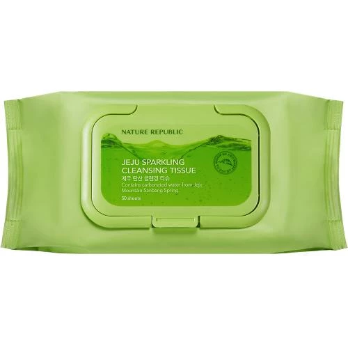 Nature Republic Jeju Sparkling Cleansing Tissue – Șervețele demachiante 50 buc