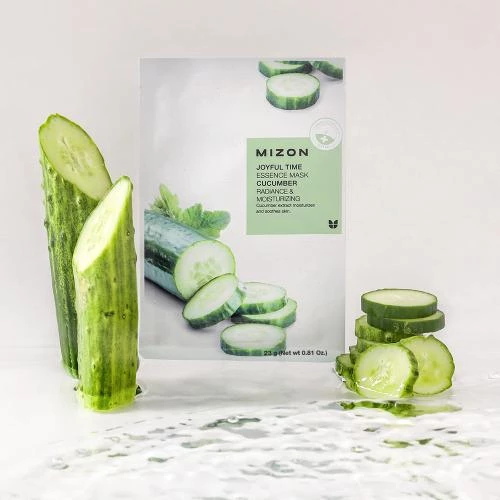 MIZON Joyful Time Essence Mask Cucumber Masca de fata - hidratare si luminozitate, 23 gr