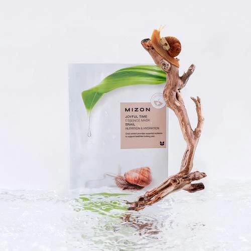 MIZON Joyful Time Essence Mask Snail masca de fata - hidratare si regenerare, 23 gr