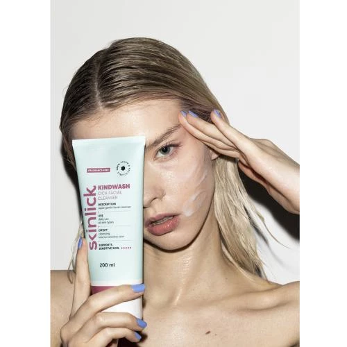 SKINLICK Kindwash Gel de Curatare Facial cu Extract Cica - Curatare Blanda si Hidratare Calmanta, 200 ml