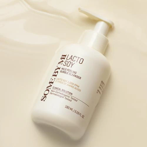 SOME BY MI Lactosoy Mild Bubble Peeling Clenaser Spuma de curatare - exfoliere si hidratare si luminozitate, 180 ml