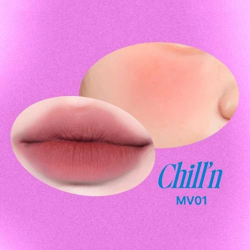 FWEE Lip & Cheek Blurry Pudding Pot  MV01 Chill'n – Nuanțator 2-în-1 pentru buze și obraji, cu breloc pentru retușuri rapide, 5 gr