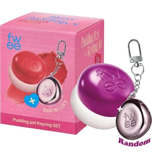 FWEE Lip & Cheek Blurry Pudding Pot MV02 Hurt – Nuanțator 2-în-1 pentru buze și obraji, cu breloc pentru retușuri rapide, 5 gr