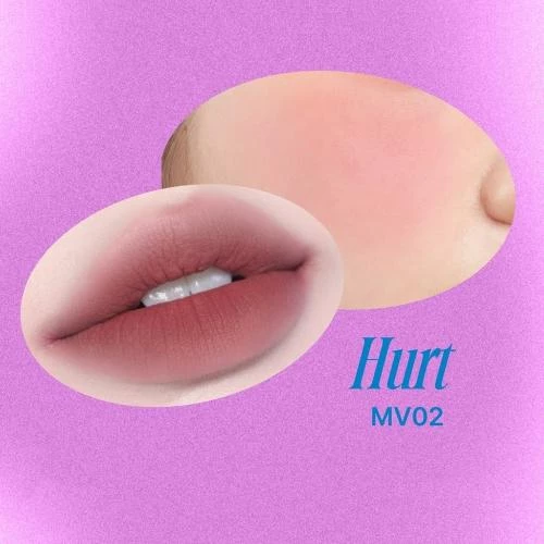 FWEE Lip & Cheek Blurry Pudding Pot MV02 Hurt – Nuanțator 2-în-1 pentru buze și obraji, cu breloc pentru retușuri rapide, 5 gr