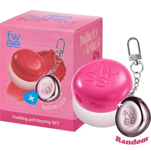 FWEE Lip & Cheek Blurry Pudding Pot PK02 Skirt – Nuanțator 2-în-1 pentru buze și obraji, cu breloc pentru retușuri rapide, 5 gr