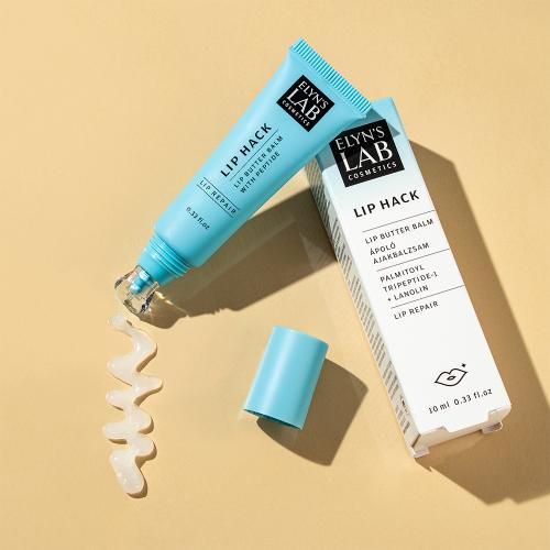 ELYN'S LAB Lip Hack Lip Balm with Peptide. Vitamin E, 10 ml - balsam de buze formulat cu peptide si vitamina E, care contribuie la hidratarea buzelor uscate sau crapate si la metinerea confortului pe termen lung
