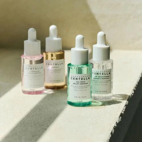 SKIN1004 Madagascar Centella Ampoule Kit Set – Set Complet pentru Îngrijirea Pielii, 4 Seruri, 30 ml fiecare | Calmare, Hidratare și Revitalizare