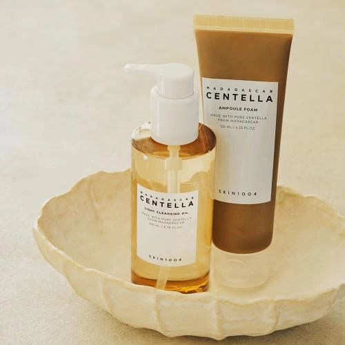 SKIN1004 Madagascar Centella Double Cleansing Duo Set – Spumă de Curățare 125 ml și Ulei de Curățare 200 ml | Curățare Profundă și Hidratare